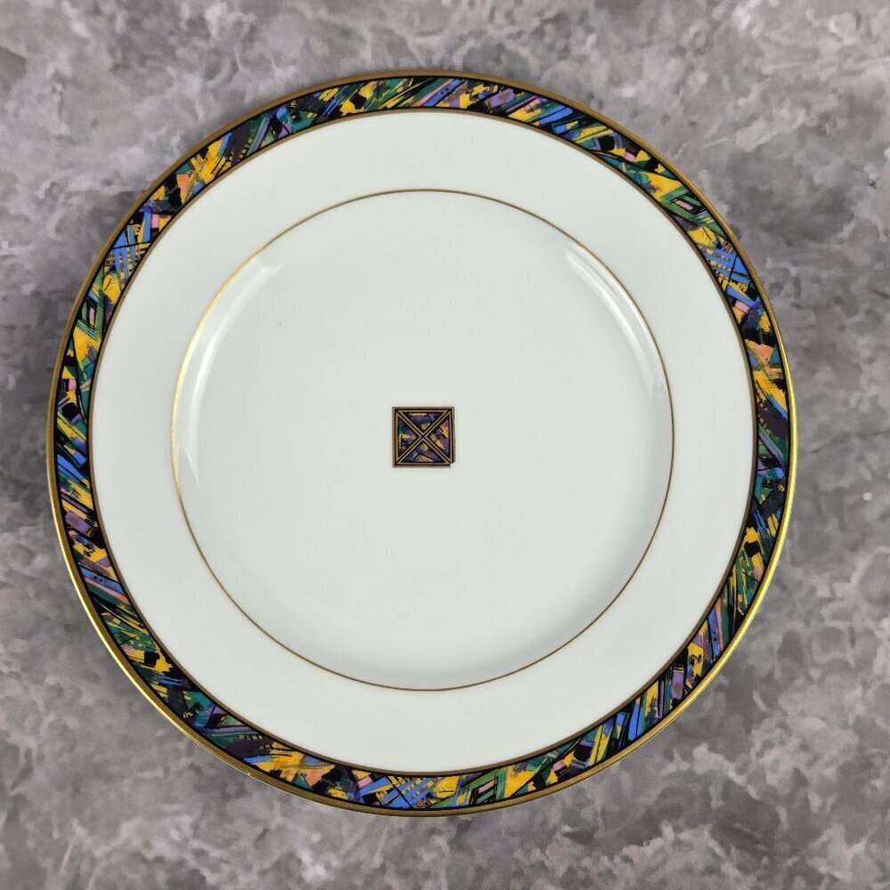 Gorham Fine China Single Plate Tristan Gold Japan Mosaic Banding Around Edge